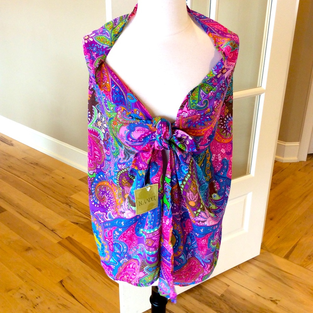 Islander Coverup Wrap One Size Womens Paisley